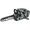metabo Motosega a batteria MS 18 LTX BL 25-18V, CAS, 25 cm, Oregon SpeedCut Nano Brushless, interruttore di sicurezza, arresto rapido della catena, motosega leggera e compatta per la cura degli alberi
