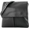 modamoda de - Borsa in pelle, da donna, borsa a tracolla, in pelle nappa italiana, Nero (nero), siehe Beschreibung