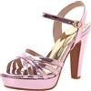 Asterisco Sandali con Tacco Largo da Donna con Plateau High Sandali Peep Toe Fibbia Eleganti Scarpe da Sposa, Numero 33-41