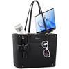 RAINSMORE Borsa Lavoro Donna Università Grande Tote 14 Pollici | Borsa Ufficio Pelle Sintetica in PU Leggera Capacità Borsa Porta PC con Tasche Multiple Ideale per l'shopping e i Viaggi