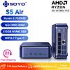 SOYO S5 Air Mini PC Gaming Ryzen 5 7535HS 16GB DDR5 512GB NVME SSD Win11Pro Supporta Triplo Display 4K WiFi6/BT5.2 Mini Computer