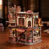 Robotime Dream Coffee Factory - Kit Modello 3D in Legno per Adulti, Puzzle Meccanico a Ingranaggi Fai-da-te con Parti Mobili, Decorazione da Scrivania, Regalo, Angolo Lettura EAB02