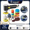 Podofo Mini Levigatrice ad Aria Compressa da 1/2/3 Pollici, Set Smerigliatrice Angolare ad Aria Compressa con Spugne e Tamponi in Lana da 1/2/3 Pollici per la Rimozione di Giunti di Saldatura e
