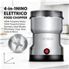 NONE WETECH W6104 Macinacaffè Elettrico 150W con 4 Lame in Acciaio Inox, Macina Spezie e Cereali Multifunzione, Mini Macinino Portatile 220-240V