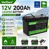 VariCore Batteria VariCore 12V/12.8V 200Ah LiFePO4 al Litio Ferro Fosfato, con BMS Integrato, Lunga Durata, Grande Capacità, Vendita all'Ingrosso Senza Dazi UE, Opzioni Multiple, per Energia Solare, Camper e