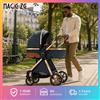 Magic ZC（母婴） Passeggino da Viaggio 3 in 1 con Culla Portatile, Seggiolino Auto di Sicurezza, Carrozzina per Neonati con Seduta Alta, Passeggino Pieghevole Robusto, Passeggino di Lusso Reversibile, Set Passeggino