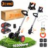 Jemi Set Tagliaerba e Rimuovi-Erbacce Senza Fili Jemi Tool 21V, 16500RPM Alta Velocità, Asta Telescopica in Metallo Combinata con Rimuovi-Erbacce a Ruota, 90 ° Testa Regolabile, Set Completo di Accessori