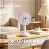 NONE Ventilatore portatile da tavolo a 3 velocità, doppio uso, alimentato tramite micro USB, batteria ricaricabile da 1200 mAh, dotato di base separata, ventilatore compatto per camera da letto, ufficio,