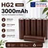 RYOBI Batteria Ricaricabile 18650 3.7V 3000mAh 20A a Cima Piatta, Cella agli Ioni di Litio ad Alto Drenaggio, Sostituzione per HG2, Consegna Rapida UE
