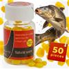 NONE Esche Artificiali a Forma di Mais Giallo 50 pz, Esca Galleggiante a Mais Dolce con Aroma Naturale, Grano Realistico Morbido ed Elastico da 1,1 cm, Esca per Metodo Feeder per Carpa, Branzino, Tonno,