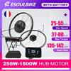 ESOULBIKE Kit di Conversione Bici Elettrica con Motore Mozzo Anteriore 36V 250W, Include Batteria a Tubo e Triangolare, Set Ebike con Motore Mozzo 48V 1500W, Batteria 1000W 500W, Cassetta Disco /