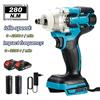 NONE Avvitatore a impulsi senza fili 18V Brushless da 1/2 pollice, 280 N.m, elevata coppia, elettrico, a velocità variabile, per riparazioni auto e lavorazione del legno