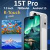 K-Touch Smartphone K-Touch 15T Pro, Android 15, Display 7.3 Pollici, 22GB+2TB, 16+48MP, 5G Dual Sim, 7800mAh, Sblocco con Impronta Digitale, Versione Globale, per Uomini e Donne