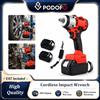podofo Avvitatore a impulsi senza fili Podofo 1/2" brushless, a 2 velocità, ad alta coppia, per la rimozione di pneumatici, bulloni arrugginiti, manutenzione auto, riparazione auto