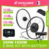 ESOULBIKE48V Kit di Conversione per Bici Elettrica con Motore a Mozzo da 1500W, Batteria da 1000W 500W, Cassetta, Freno a Disco / V-Brake, Motore a Mozzo per Ruota Anteriore da 36V 250W, Kit Ebike con