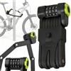 NONE Lucchetto Pieghevole per Bicicletta con Codice a Combinazione a 4 Cifre, Lucchetto a Catena in Acciaio Antifurto Compatto e Pieghevole per MTB, Bici da Strada, City Bike, E-Bike, Scooter, Passeggino,