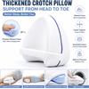 Cuscino per ginocchia in memory foam per chi dorme sul fianco, cuscino ergonomico per il supporto delle gambe con cinturino elastico, fodera traspirante e lavabile, cuscino per l'allineamento di anca,