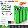 Batteria al Litio Ricaricabile Originale 18650 3.7V VTC6 3000mAh di Alta Qualità, Scarica 25A, Adatta per Alimentazione Durevole e Sicura di Torce LED
