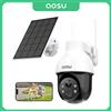 AOSU Telecamera Solare PTZ AOSU Rinnovata 100% Senza Fili 5MP, Telecamera WiFi Wireless con Audio Bidirezionale, Rilevamento Umano PIR, Telecamera CCTV