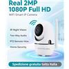 Telecamera IP PTZ Wireless Full HD 1080P Reale da 2MP, Visione Notturna IR, Audio Bidirezionale, Interfono, Baby Monitor, Visualizzazione Remota tramite APP, Spedizione Gratuita in Tutto il Paese