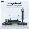 Yamnweo Sistema microfonico wireless portatile doppio UHF Yamnweo GX288, microfono dinamico professionale a 2 canali, portata stabile di 160FT, pickup cardioide, controllo volume indipendente, uscita
