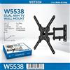 NONE Supporto da Parete per TV WETECH W5538 a Doppio Braccio con Movimento Completo, Livella Integrata, Adatto per TV da 17-60 Pollici, Carico Massimo 30kg ±15 ° Supporto Inclinabile VESA 75x75 a 400x400