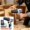 NONE Trapano Avvitatore Elettrico Senza Fili, 2 Velocità 18+1 Livelli di Coppia, con 2 Batterie Ricaricabili, Luce LED, Trapano Portatile per Foratura Legno Metallo e Riparazioni