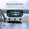 BONROAD Autoradio da 7 pollici con touch screen per Fiat 500 500C 2007-2015 Lettore multimediale video Linux Wireless Carplay Android Auto RDS Navigazione GPS DSP AutoLink Airplay 2 Din