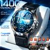 GUHUAVMI TANK Ultra Smartwatch da esterno con batteria da 1400 mAh, orologi militari impermeabili, torcia tattica a LED bicolore, braccialetto sportivo da uomo