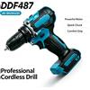 MARKTITA Trapano Avvitatore a Percussione Brushless Makita DDF487 18V per Squadre di Decorazione, Utensili Elettrici Compatibili con Batteria Makita 18V