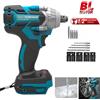 NONE Avvitatore a impulsi senza fili da 1/2 pollice compatibile con Makita 18V 350N·m, pistola a impulsi brushless con 4 bussole e punte per trapano per riparazioni automobilistiche, cambio pneumatici e