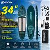 EGGORY SUP Tavola da Paddle Gonfiabile per Esterni, 11 Piedi, Motivo Medusa Scura, 335 * 86 * 15 cm, Capacità Massima di Carico 350 LB, Facile da Trasportare, Adatta per Principianti, Yoga Acquatico, Pesca e