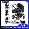 ALYIKOU Passeggino 3-in-1 Pieghevole per Neonati con Seggiolino Auto e Culla, Telaio in Alluminio Leggero, Passeggino Estivo Traspirante per Panorami