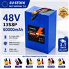 RYOBI Batteria al Litio Ricaricabile 48V 60Ah 13S8P con Celle 18650, BMS Intelligente, Connettore XT60 DC, Lunga Durata, Disponibile in Magazzino UE, Spedizione Veloce, Adatta per E-Bike, Scooter Elettrici,