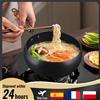 HGTUGO Padella antiaderente cinese a fondo piatto, pentola in ferro senza rivestimento con coperchio in legno 24/28cm, wok cinese per induzione e gas
