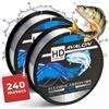 NONE Set di Filo da Pesca Avalon Fluorocarbon, 2 Bobine da 0,20mm 120m X2, Totale 240m, Affondante, Resistente all'Abrasione, Monofilamento, Invisibile Sott'Acqua, Filo Principale per Feeder, Galleggiante,