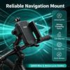 NONE QDER Supporto universale per telefono da moto, rotazione a 360°, supporto per telefono da manubrio anti-vibrazione, staffa antiurto per scooter elettrico, bicicletta, moto, iPhone, Samsung, Xiaomi,