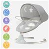 Magic ZC（母婴） Culla Elettrica Bluetooth per Neonati con Zanzariera, Sedia a Dondolo Musicale Bluetooth, Culla Multifunzionale per Neonati 2024