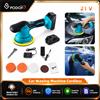 NONE Podofo Lucidatrice per Auto Senza Fili 21V, Macchina per Lucidatura e Ceratura a 8 Velocità Regolabili, Strumento per Lucidatura con Batteria e Caricatore