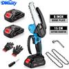 DWiusty Mini Motosega DWiusty da 6 Pollici con 2 Batterie da 21V, Potente Motosega Elettrica Portatile con Lubrificatore Automatico per Facile Potatura