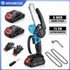 bromose Potente Motosega Elettrica Portatile con Lubrificatore Automatico per Facile Potatura, Mini Motosega da 6 Pollici con 2 Batterie da 21V