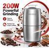 NONE WETECH W6105 Macinacaffè Elettrico 200W con 2 Lame in Acciaio Inox, Mini Macchina Multifunzionale per Macinare Spezie, Noci e Semi, Mulino Portatile per Alimenti Secchi 220-240V