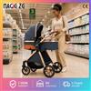 Magic ZC（母婴） Passeggino High Landscape 3 in 1 di Lusso per Neonati e Bambini, con Navicella e Seggiolino Auto, Spinta Bidirezionale, Culla Convertibile, Reclinabile, Passeggino da Viaggio Pieghevole Facile per