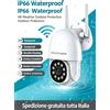 Telecamera IP PTZ WiFi HD 1MP per Esterni, Impermeabile IP66, Monitoraggio in Ogni Condizione Atmosferica, Visione Notturna IR, Interfono Bidirezionale, Notifiche di Movimento, Telecamera Wireless,