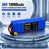 RYOBI Batteria agli Ioni di Litio 10S3P 36V 10000mAh 18650 Ricaricabile per Scooter Elettrico, Bici Elettrica, Bicicletta, Motore 1000W, Batteria di Ricambio con Protezione BMS Intelligente, Sicurezza da