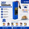 RYOBI Batteria agli ioni di litio 10S3P 36V 10000mAh 18650 ricaricabile per monopattino elettrico, bici elettrica, bicicletta, batteria di ricambio per motore da 1000W con protezione BMS intelligente contro