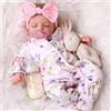 NONE Bambola Reborn Realistica da 48 cm - Neonata in Vinile Morbido Fatta a Mano, Figurina da Collezione a Grandezza Naturale per Bambini e Bambine