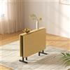 NONE Tavolo da pranzo pieghevole, stile moderno ed elegante, regolabile, design ergonomico, 120x80 cm, beige