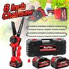 NONE Potente Motosega Elettrica Senza Fili da 2000W con Lama da 8 Pollici, 2 Batterie da 4000mAh, Sega per Legno/Alberi per Giardino