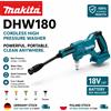 Makita Idropulitrice Portatile a Batteria Makita DHW180, Pulitore ad Alta Pressione 18V Senza Fili, Pistola a Spruzzo d'Acqua ad Alto Flusso, Macchina per Lavaggio Auto, Pulizia Giardino, Patio, Balcone,